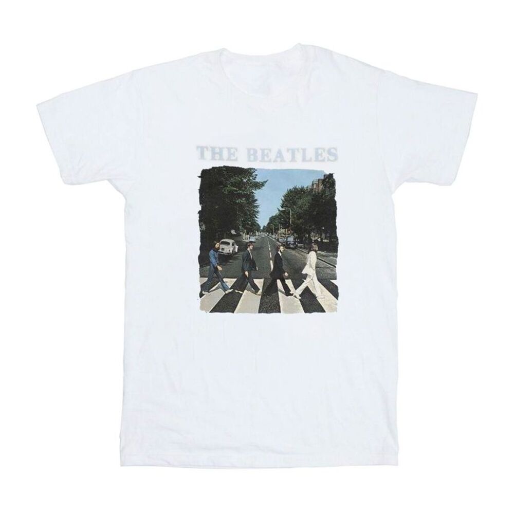 The Beatles Womens/Ladies Abbey Road Logo T-Shirt / White